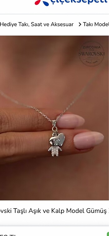  Beden orijinal swarovski taşlı zirconia kolye