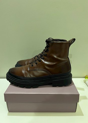 ZARA MARKALI %100 DERİ BAĞÇIKLI BOY - Görsel 5