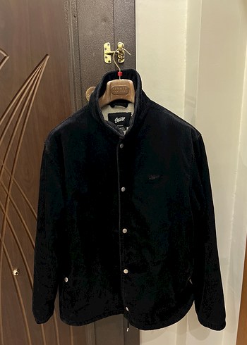 Pull&Bear Markalı Siyah Kadife İçin Yünlü  Erkek Ceket-Mont - Görsel 4