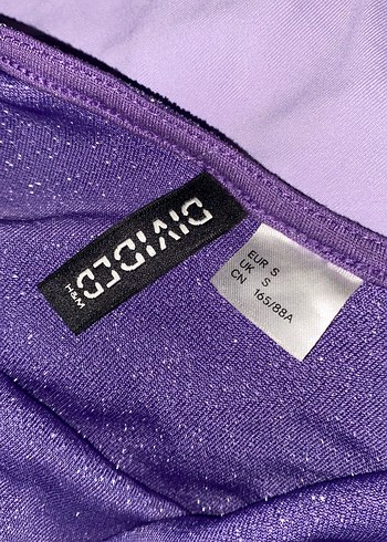 Straplez Mor Mini Elbise - Görsel 4