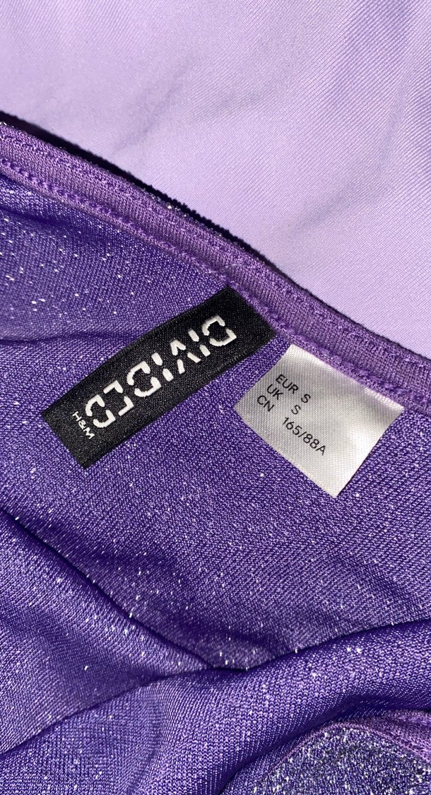 Straplez Mor Mini Elbise - Görsel 4