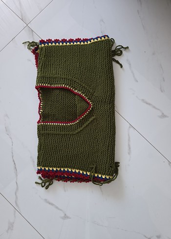 Kız Çocuk Nakışlı Örgü Bohem Pelerin - Görsel 3