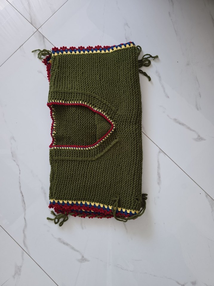 Kız Çocuk Nakışlı Örgü Bohem Pelerin - Görsel 3