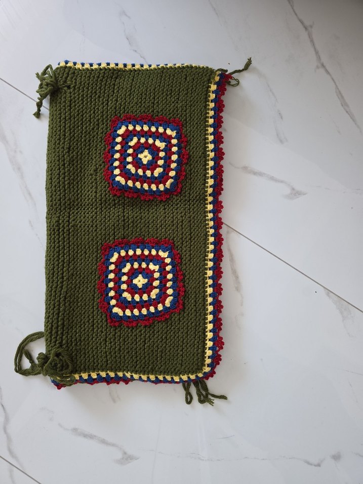 Kız Çocuk Nakışlı Örgü Bohem Pelerin - Görsel 4