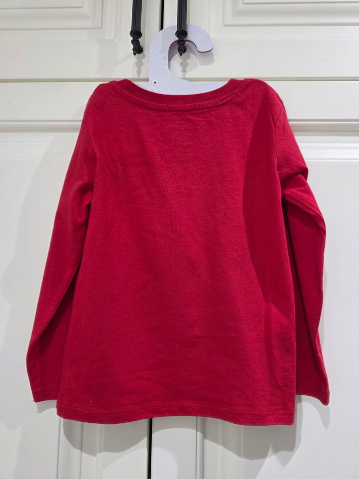 Disney  Kırmızı Uzun Kollu Baskılı Tişört - Görsel 4