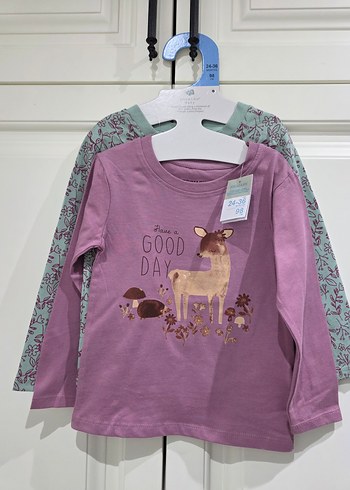 Kız Çocuk Uzun Kollu Baskılı Tişört - Görsel 3