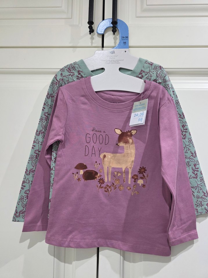 Kız Çocuk Uzun Kollu Baskılı Tişört - Görsel 3