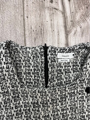 Diğer Düğme Detaylı Tweed Elbise, Beden S