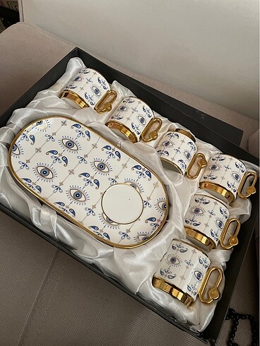Gold 6 kişilik kahve takımı