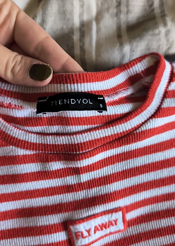 Kırmızı Çizgili Uzun Kollu body - Görsel 2