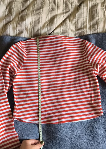Kırmızı Çizgili Uzun Kollu body - Görsel 3