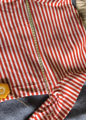 Kırmızı Çizgili Uzun Kollu body - Görsel 4