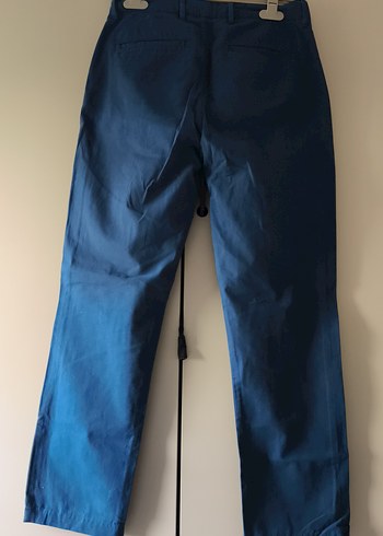 Düğmeli Lacivert Pamuklu Erkek Pantolon - Görsel 4