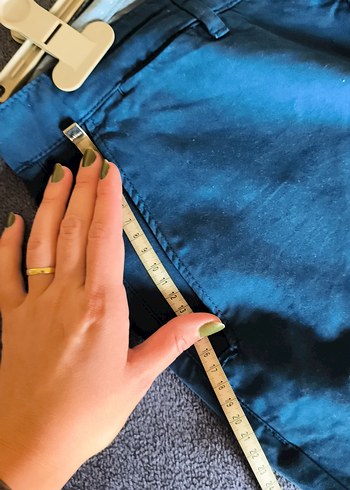 Düğmeli Lacivert Pamuklu Erkek Pantolon - Görsel 8