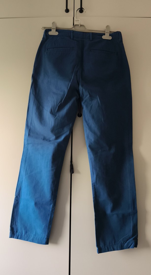 Düğmeli Lacivert Pamuklu Erkek Pantolon - Görsel 4