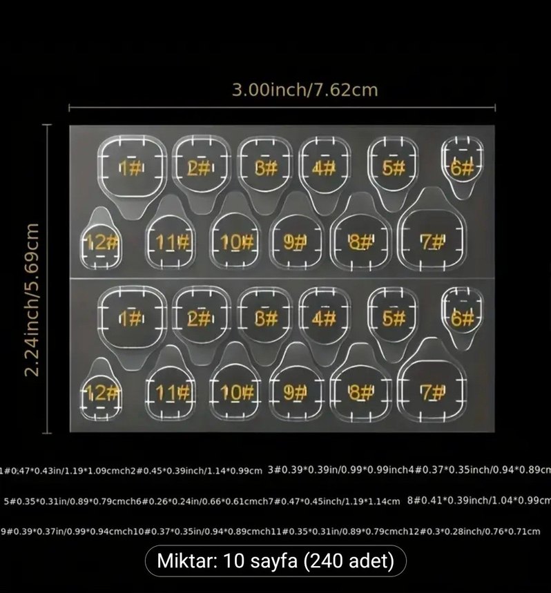 Takma tırnak yapistirici 240 Adet - Görsel 3