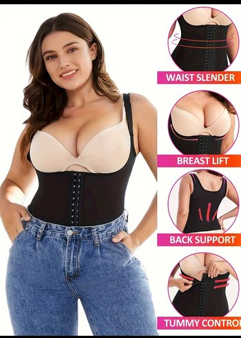 Siyah Baskılı Sauna Bel Korsesi - Görsel 4