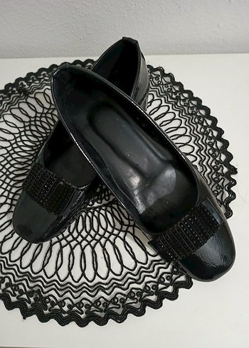 Siyah Tokalı Kadın Blok Topuklu Ayakkabı - Görsel 4