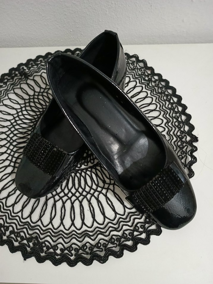 Siyah Tokalı Kadın Blok Topuklu Ayakkabı - Görsel 4