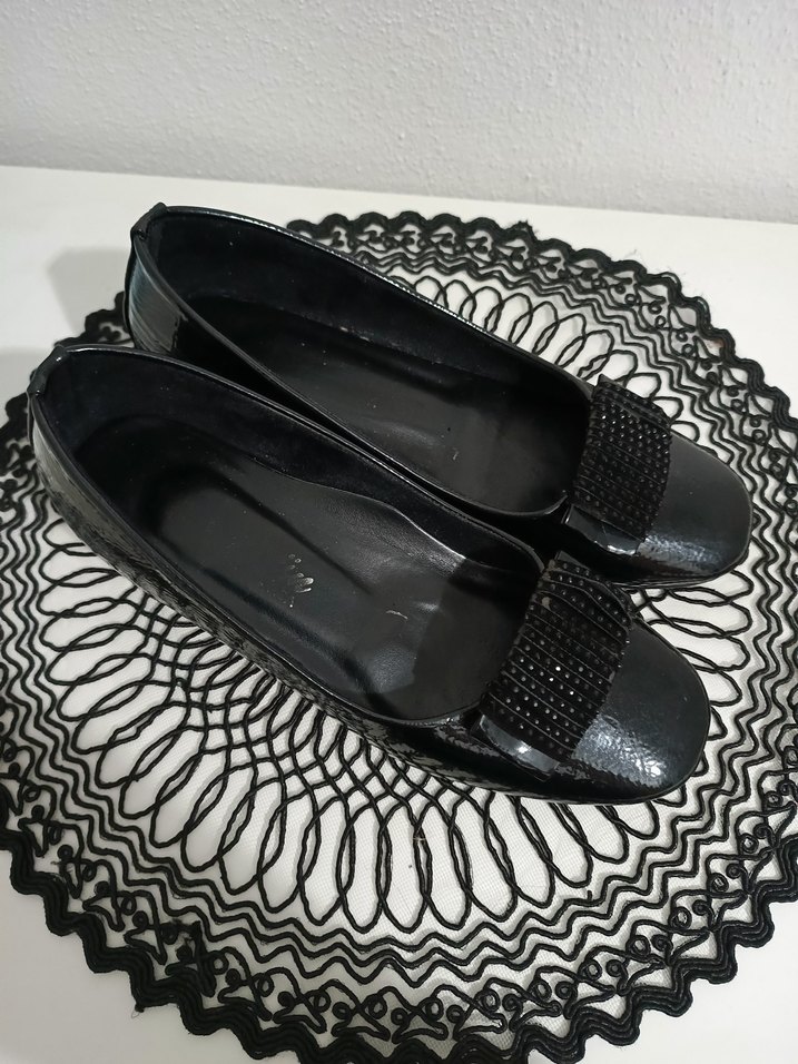 Siyah Tokalı Kadın Blok Topuklu Ayakkabı - Görsel 2