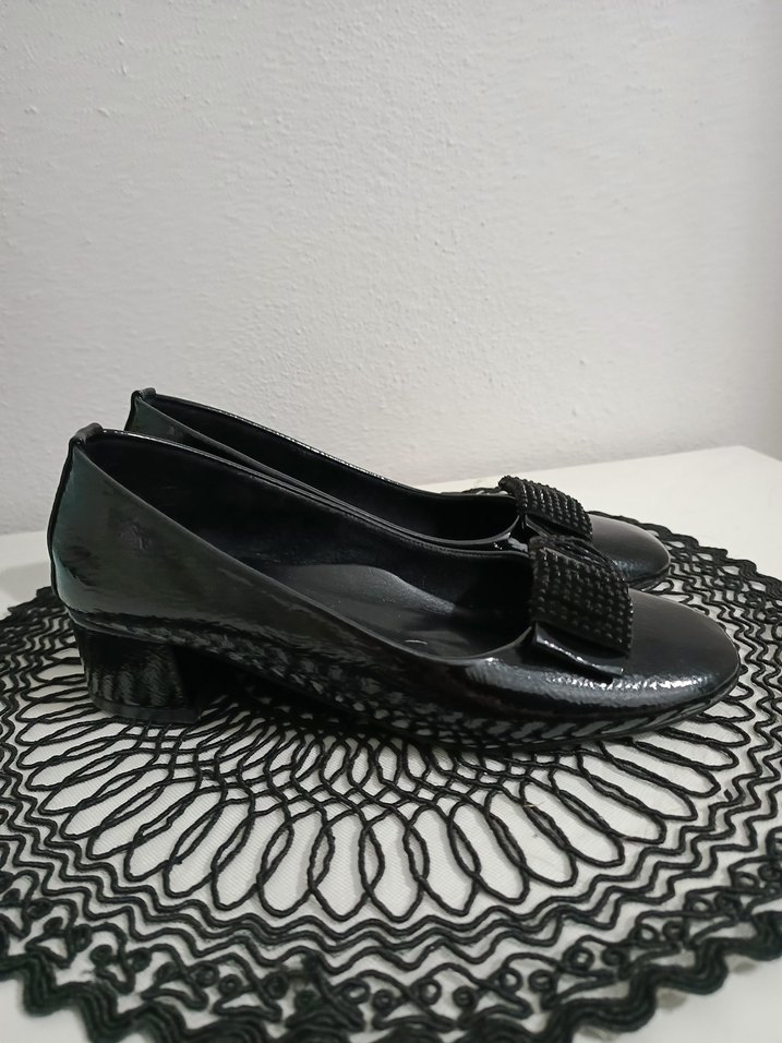 Siyah Tokalı Kadın Blok Topuklu Ayakkabı - Görsel 3