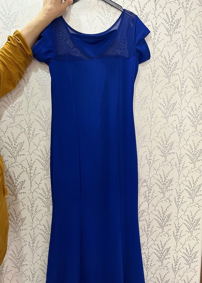 Şaka mavi abiye - Görsel 3