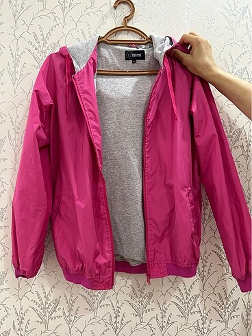 Pembe yağmurluk L beden - Görsel 2
