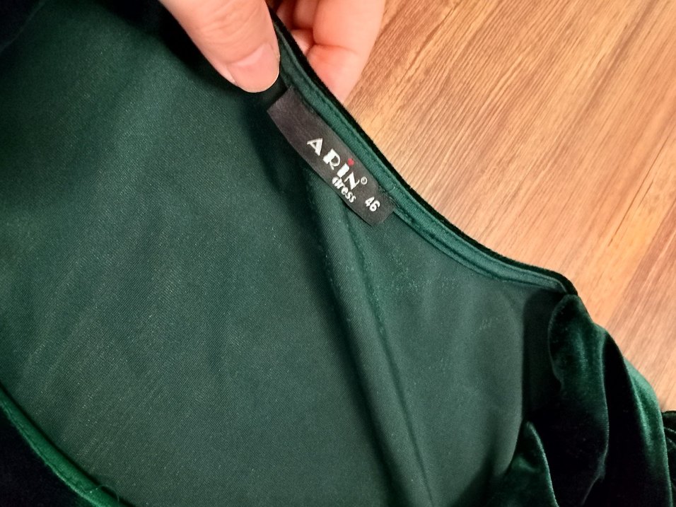 yeşil Uzun Kollu  Kadın Elbise - Görsel 5