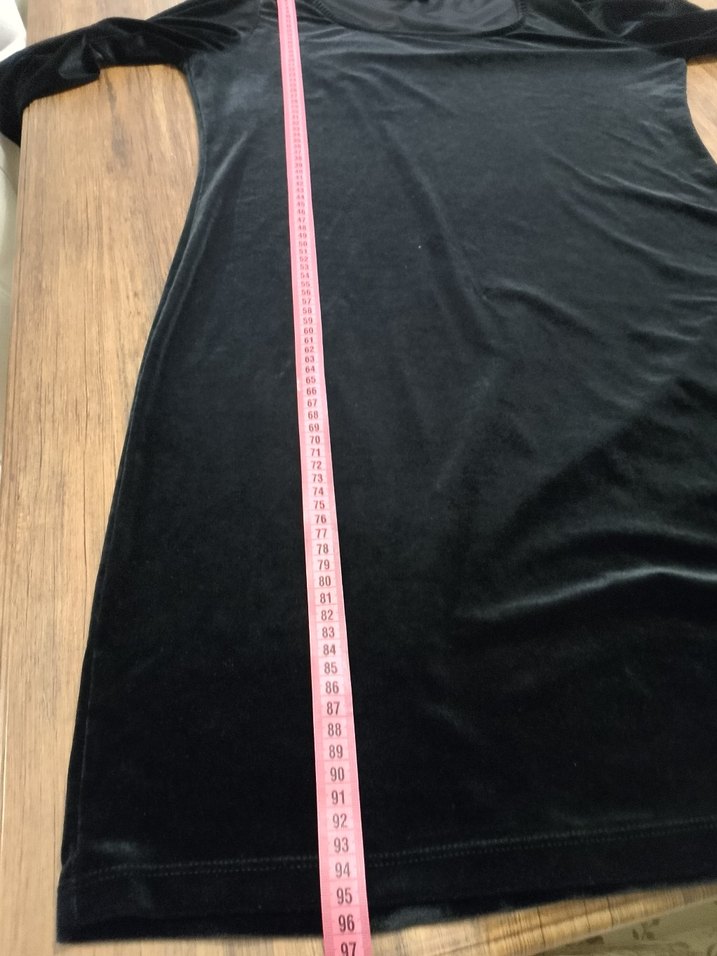 Uzun Kollu Siyah Gotik Kadın Elbise - Görsel 5