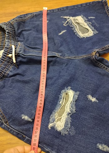 Erkek Çocuk Mavi Denim Rahat Kesim Şort - Görsel 4