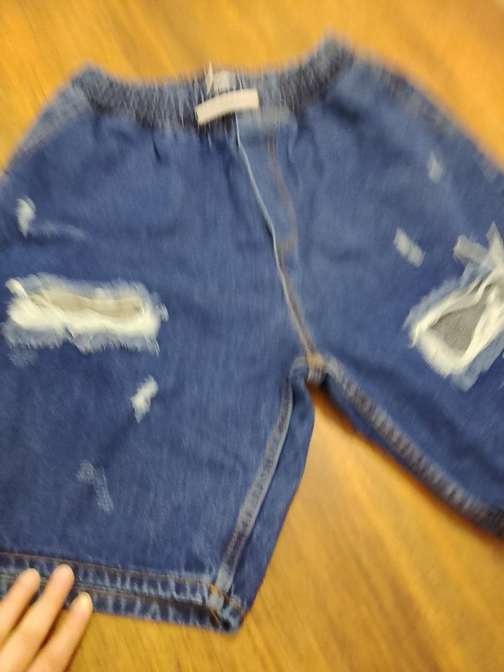 Erkek Çocuk Mavi Denim Rahat Kesim Şort - Görsel 2