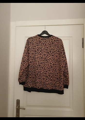 Leopar Desenli Kadın  Sweatshirt - Görsel 5