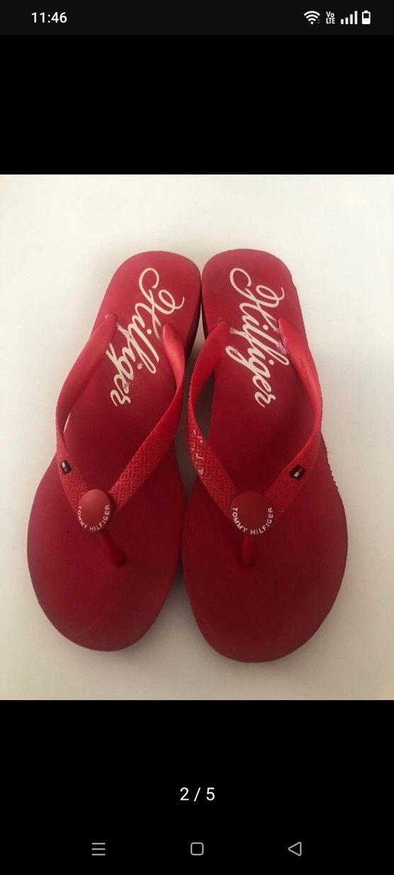 Kırmızı Dolgu Topuklu Kadın Terlik - Görsel 2