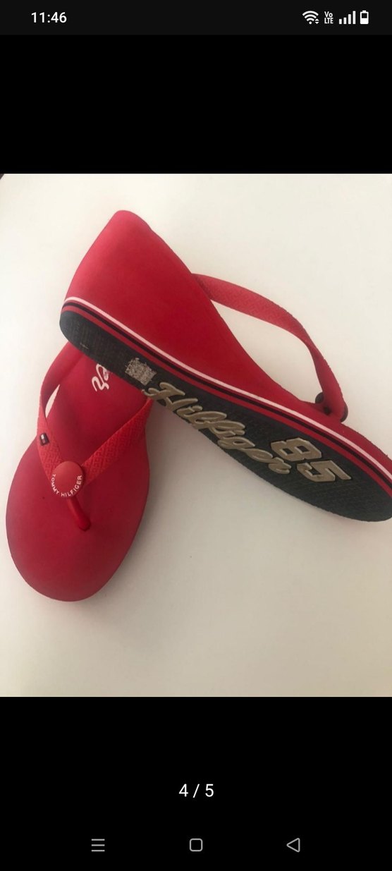 Kırmızı Dolgu Topuklu Kadın Terlik - Görsel 4