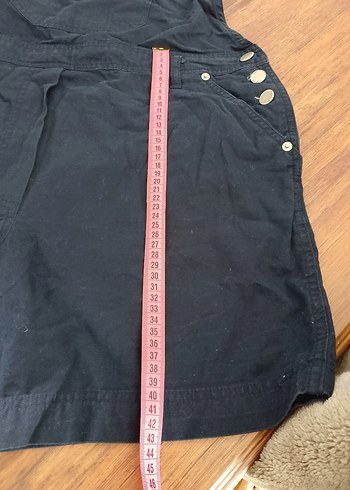 Kızlar için lacivert kot şort tulum - Görsel 5