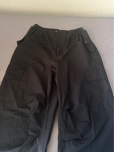 Bershka Siyah Paraşüt Pantolon Kadın Sıfır - Görsel 5