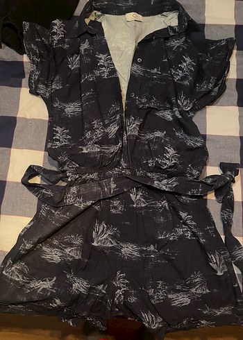 Bohem Tarz lacivert Tulum V Yakalı - Görsel 3