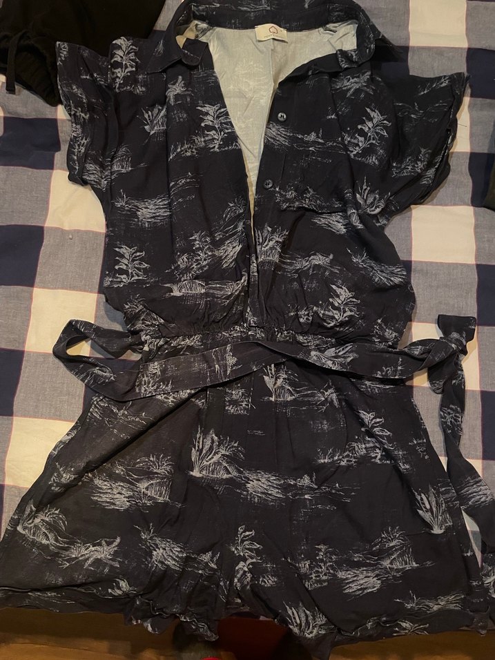 Bohem Tarz lacivert Tulum V Yakalı - Görsel 3