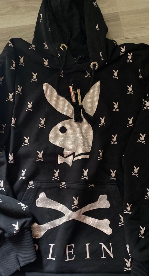 Siyah Kapüşonlu Baskılı  bayan Sweatshirt - Görsel 2