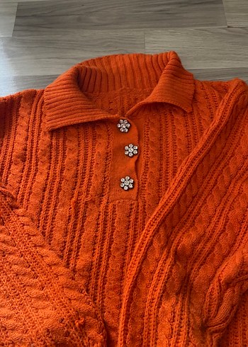 Kadın Turuncu  Kazak - Görsel 2