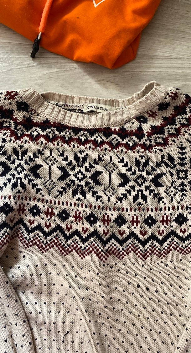 Bohem Desenli Uzun Kollu Triko Kazak - Görsel 2