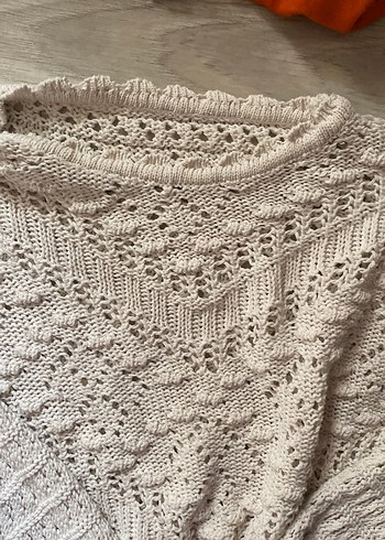 Bej Bohem triko bluz - Görsel 2