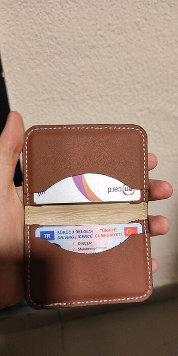DERİ CÜZDAN EL İŞLEMELİ KARTLIK - Görsel 4