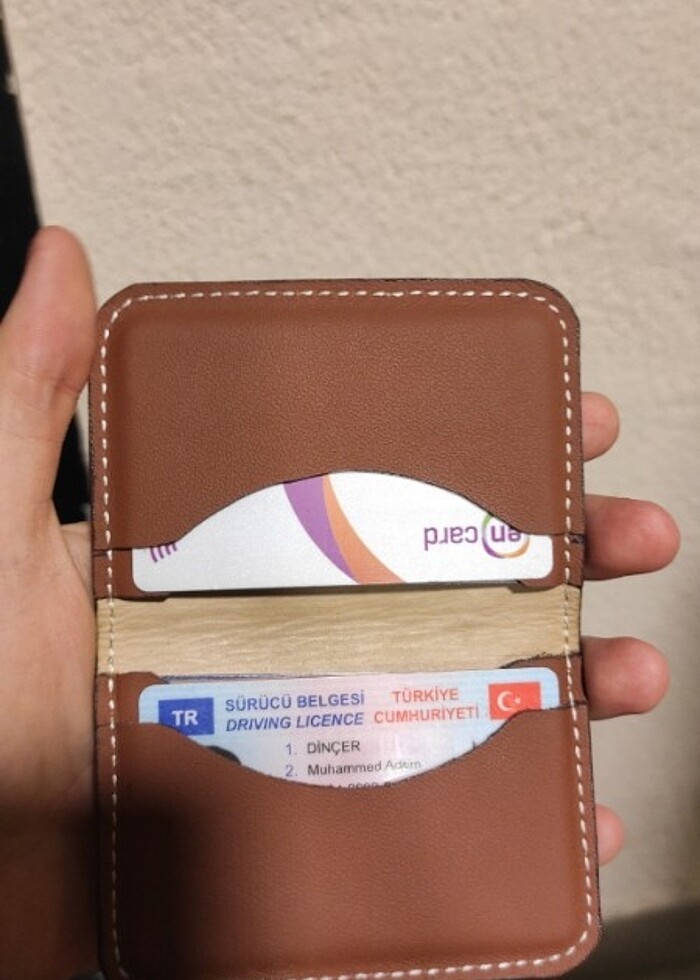DERİ CÜZDAN EL İŞLEMELİ KARTLIK - Görsel 4