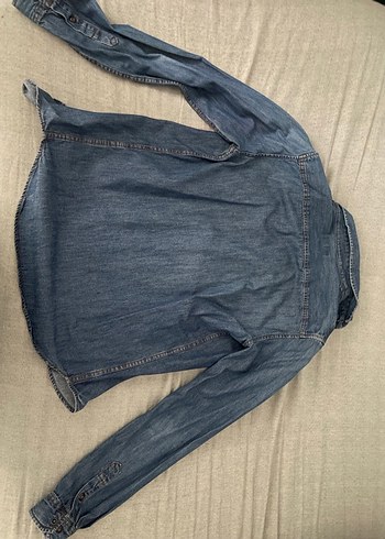 Erkek Mavi Denim Düğmeli Gömlek - Görsel 3