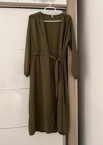 Kadın Haki Uzun Salaş Bornoz - Görsel 2