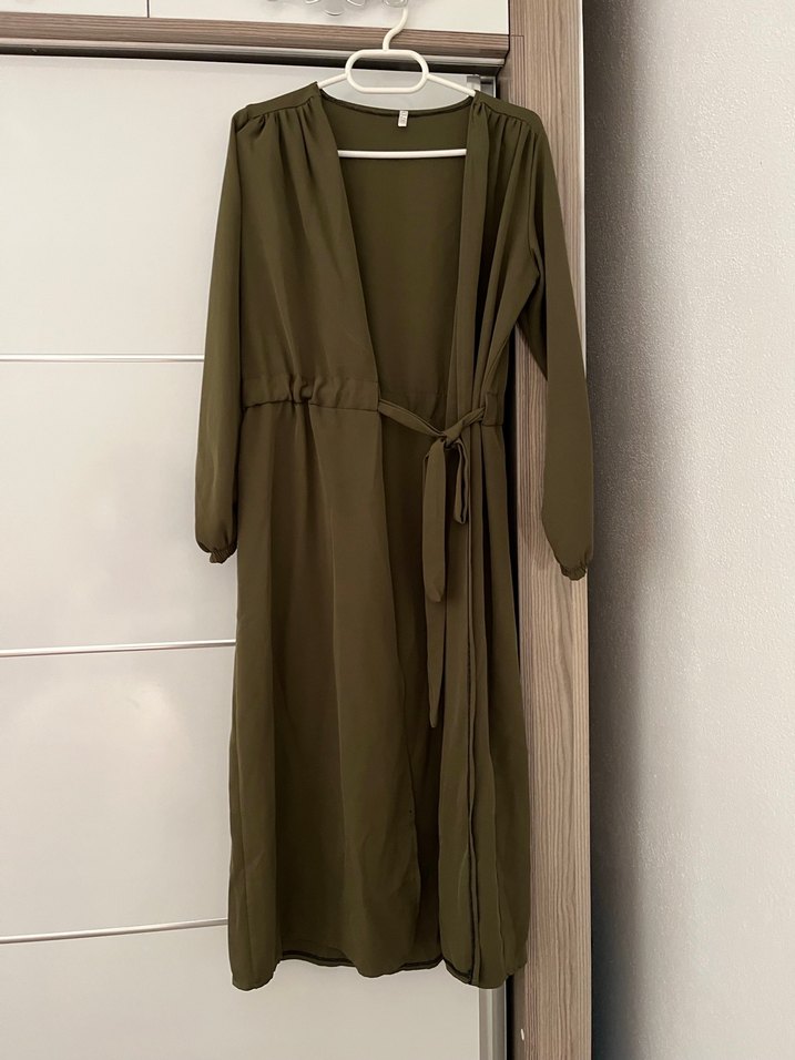 Kadın Haki Uzun Salaş Bornoz - Görsel 2