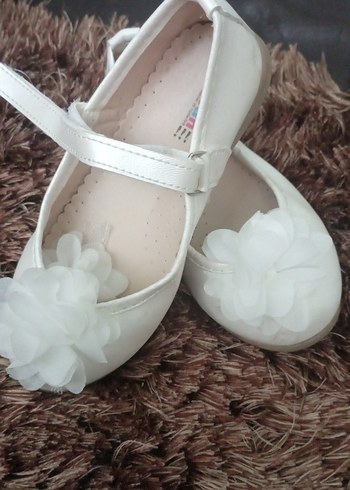 Beyaz Kız Çocuk Fiyonklu Babet - Görsel 2