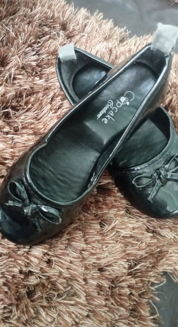 Siyah Yılan Desenli Dolgu Topuklu Kadın Babet - Görsel 2