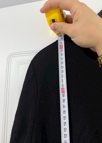 Siyah Uzun Kollu Kadın Uzun abaya - Görsel 8